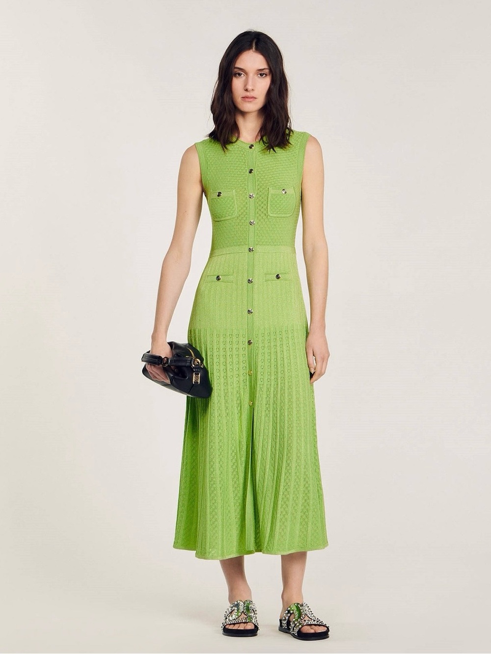 SANDRO PARIS TUILERIES KNITTED DRESS